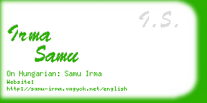 irma samu business card